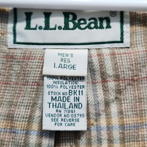 L.L. Bean Blue Polyester Nylon Coat Jacket - Picture 4 of 14